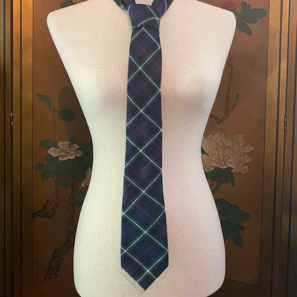 Lauren Ralph Lauren cotton necktie with tartan print - Picture 2 of 3